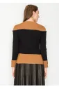 Modern Crewneck in Camel and Black