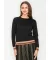 Ribbed Stripe Trim Sparkle Sweater