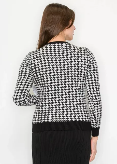 Black & White Houndstooth Sweater