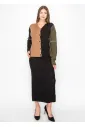 Colorblock Cardigan with Contrast Stitch Detail