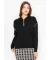 Olive Knit Hoodie with Contrast Stitch Trim