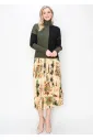 Two-Tone Olive and Black High Neck Sweater
