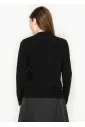 Black Embroidered Floral Button Cardigan