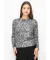 Shimmer Black Sweater with Elegant Pattern