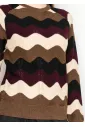 Brown and Burgundy Chevron Sweater