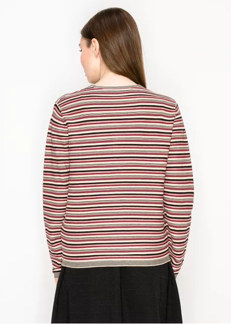 Multicolor Stripe Knit Cardigan