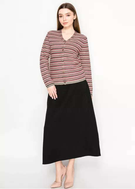 Multicolor Stripe Knit Cardigan