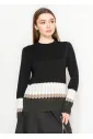 Colorblock Ribbed Hem Knit Sweater