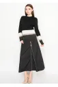 Colorblock Ribbed Hem Knit Sweater