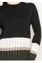 Colorblock Ribbed Hem Knit Sweater