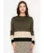 Colorblock Ribbed Hem Knit Sweater
