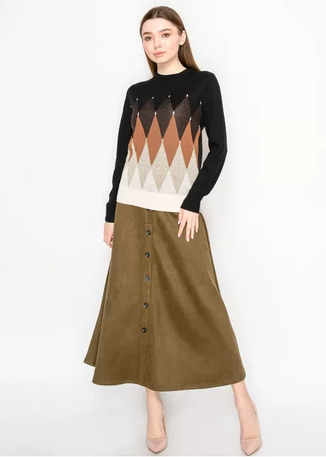 Black Diamond Pattern Sweater
