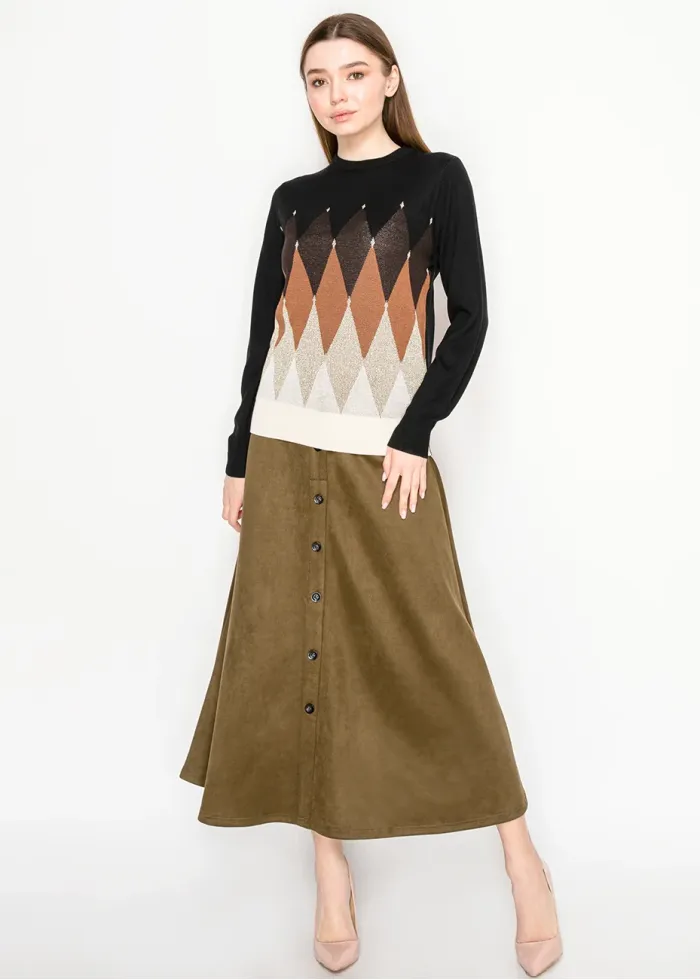 Black Diamond Pattern Sweater