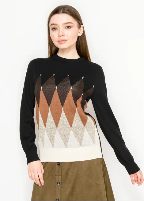 Black Diamond Pattern Sweater