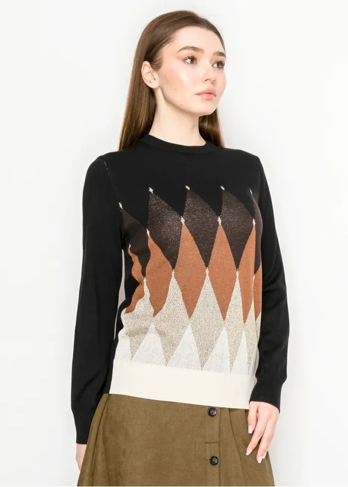 Black Diamond Pattern Sweater