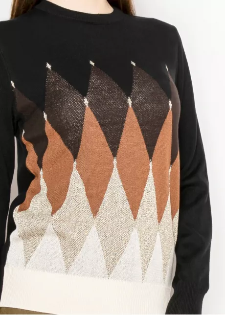 Black Diamond Pattern Sweater