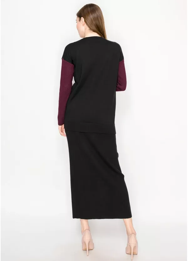 Urban Contrast Knitwear Set