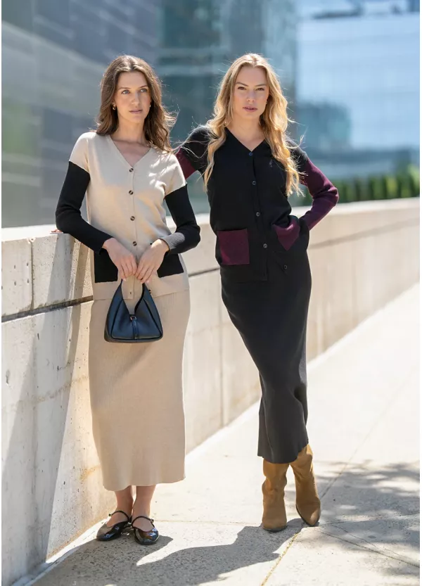 Urban Contrast Knitwear Set