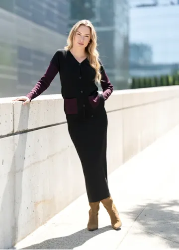 Urban Contrast Knitwear Set