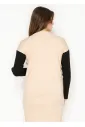 Colorblock Cardigan in Oatmeal and Black