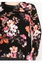 Black Floral Crewneck Sweater