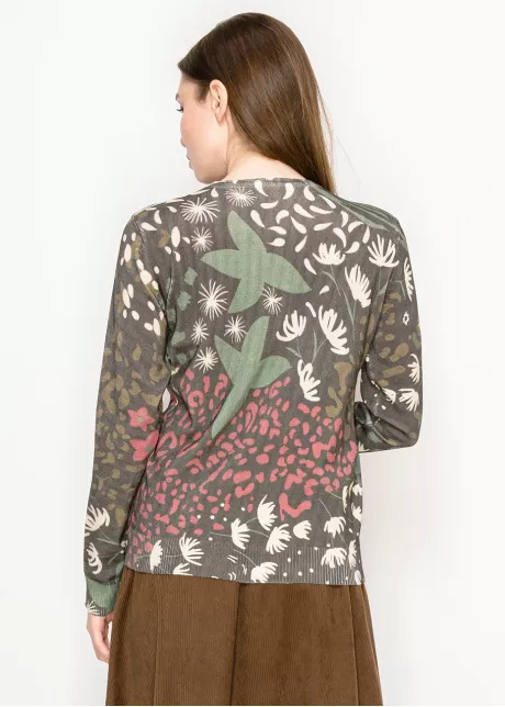 Floral Printed Knit Sweater – Multi