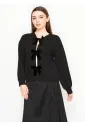 Black Bow Front Cardigan