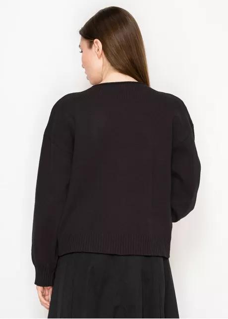 Black Bow Front Cardigan