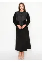 Quilted Knit Sleeve Jacket – Black