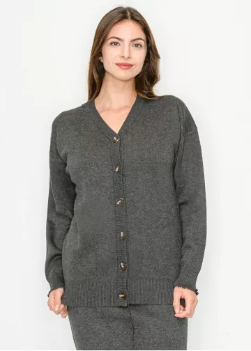 Heather Grey V-Neck Cardigan Heather Grey V-Neck Cardigan
