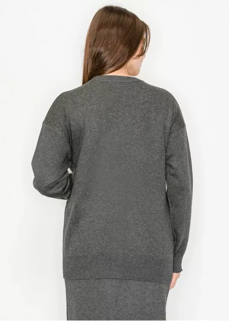 Heather Grey V-Neck Cardigan