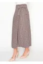 Burgundy Houndstooth Wrap Skirt with Bow