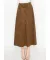 Olive Corduroy Button-Down Midi Skirt