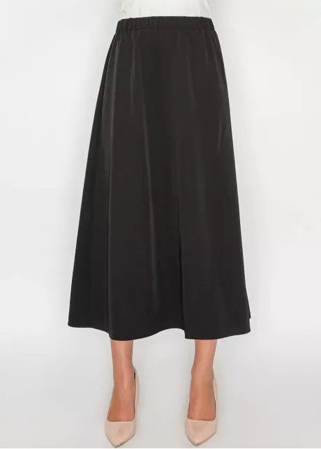 Black Flowy Midi Skirt