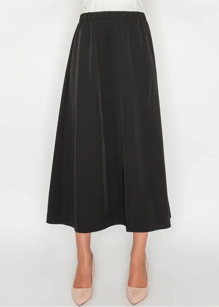 Black Flowy Midi Skirt