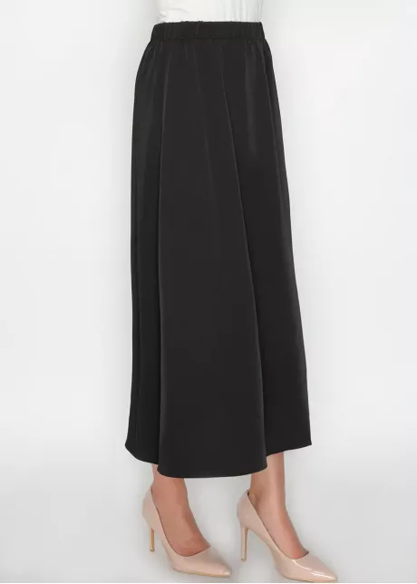 Black Flowy Midi Skirt