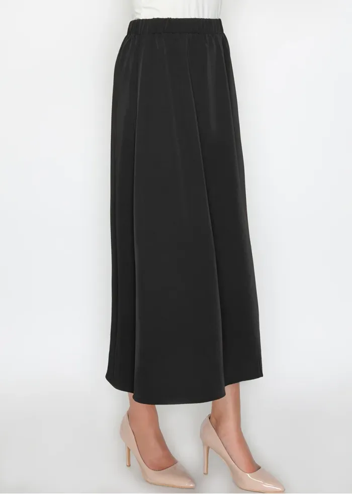 Black Flowy Midi Skirt