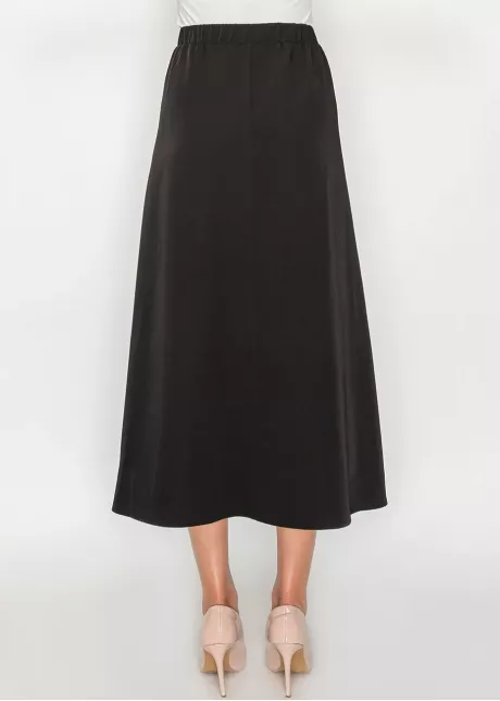 Black Flowy Midi Skirt