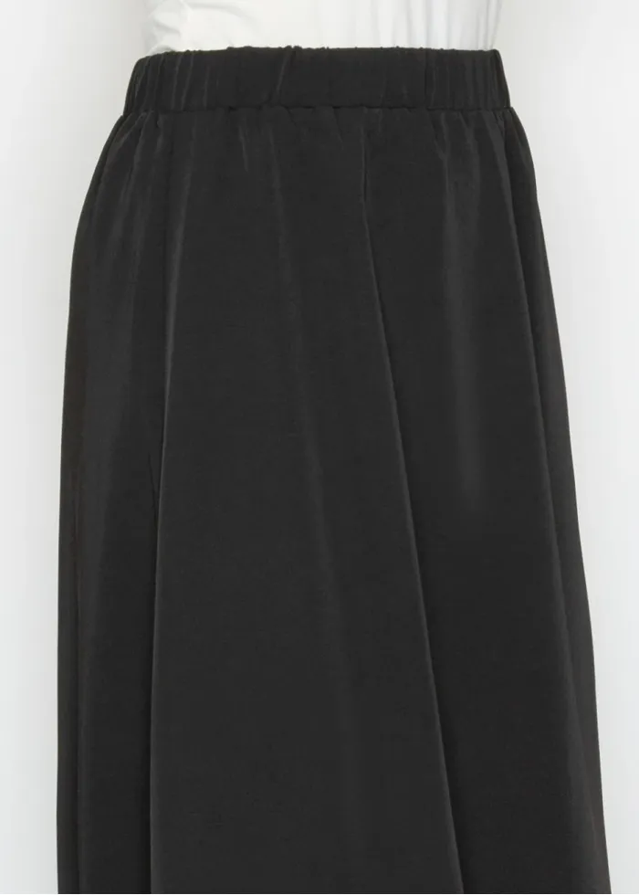 Black Flowy Midi Skirt