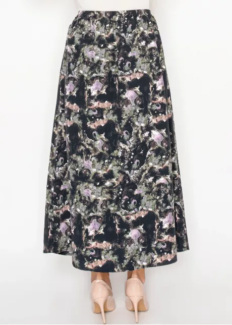 Painterly Abstract Maxi Skirt