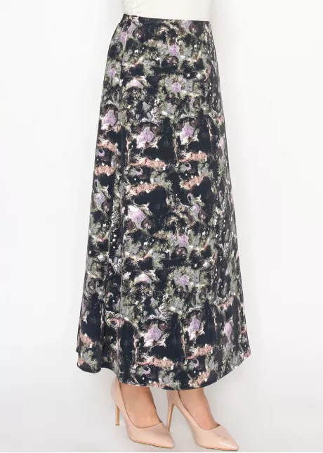 Painterly Abstract Maxi Skirt