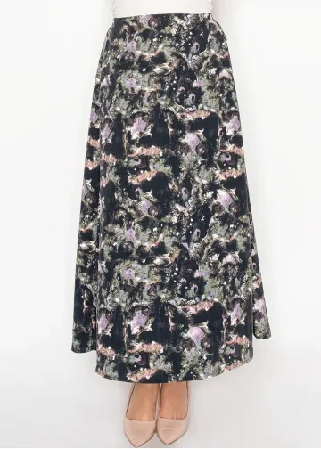 Painterly Abstract Maxi Skirt