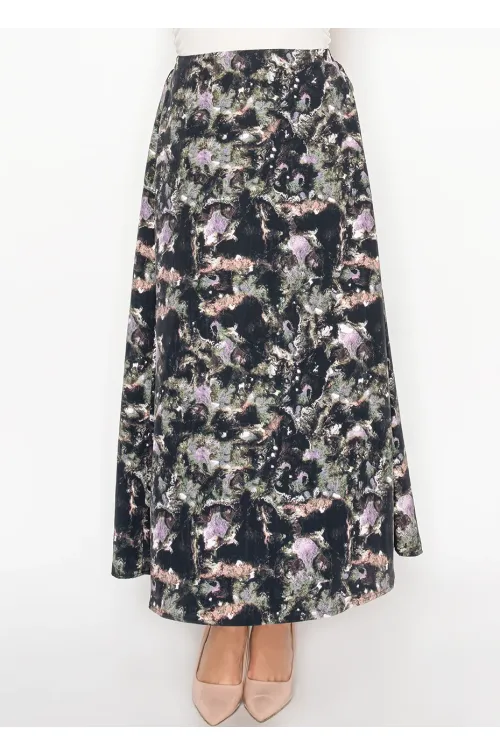 Painterly Abstract Maxi Skirt