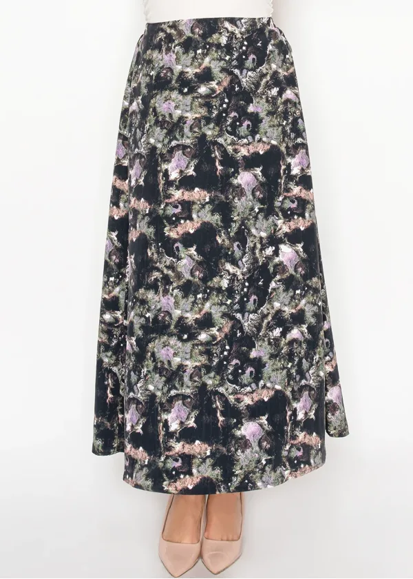 Painterly Abstract Maxi Skirt