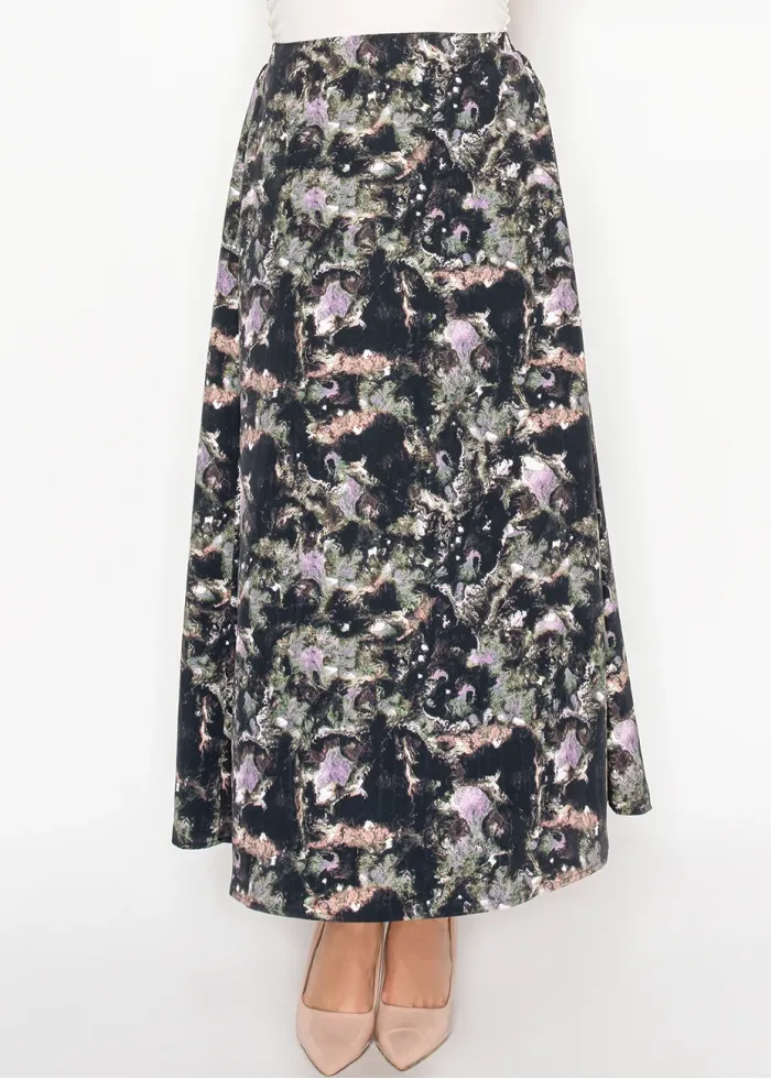 Painterly Abstract Maxi Skirt
