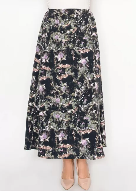 Painterly Abstract Maxi Skirt