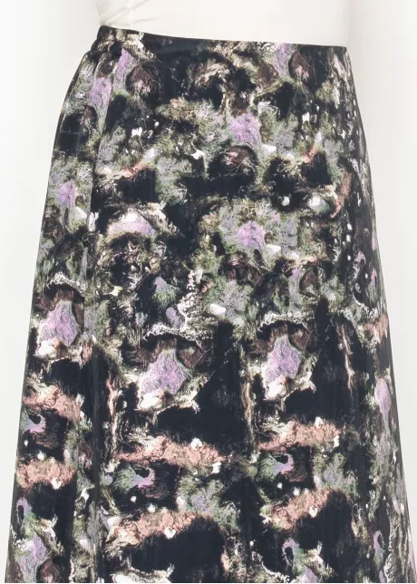Painterly Abstract Maxi Skirt