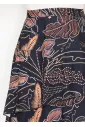 Floral tiered midi skirt in navy print