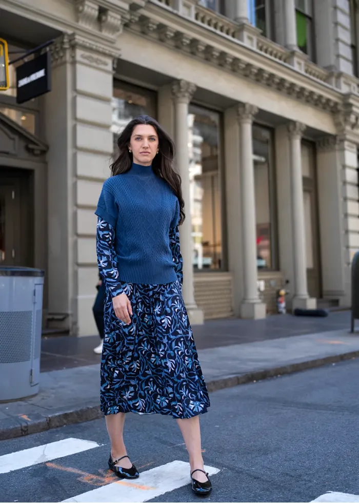 Blue Noir Layered Outfit