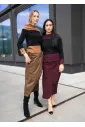 Modern Crewneck in Camel and Black
